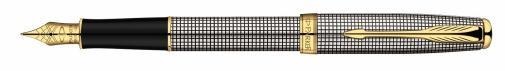 Parker Sonnet Cisele Silver Fountain pen - penna Stilografica